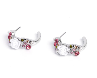 Borderline Bloom - pink earrings