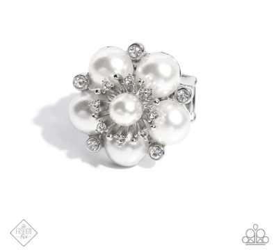 Friendly Flair White Ring