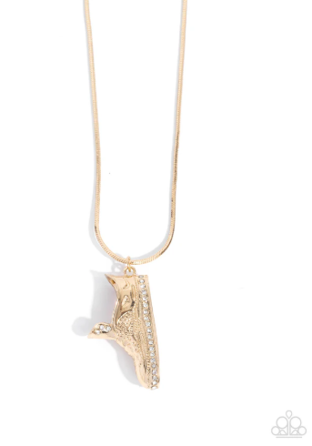 Sneaker Shimmer Gold Necklace