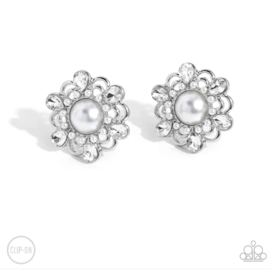 Relatable Radiance White CLIP ON Earrings