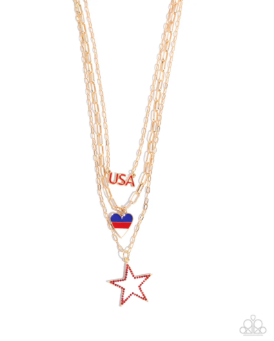 Unforgettable USA Gold Necklace