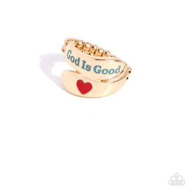 God is Good Gold Ring