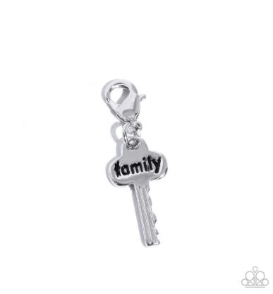 Family is the Key Silver Charm