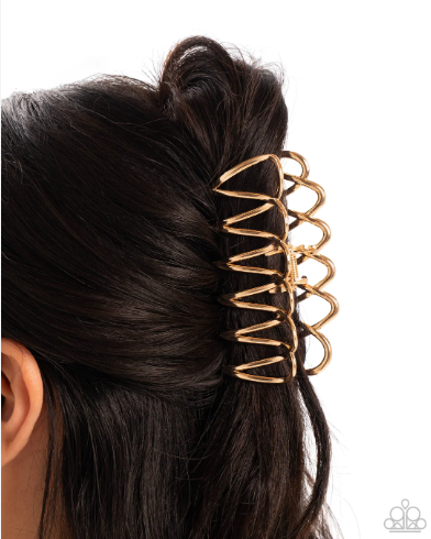 Scalloped Showstopper Gold Claw Clip