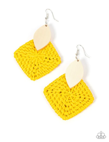 Sabbatical WEAVE Yellow Earrings
