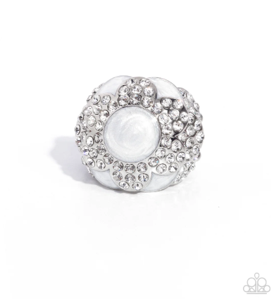 Pearly Podium White Ring
