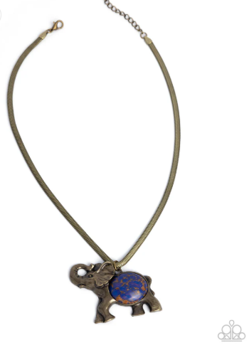 Empathetic Elephant Purple Necklace