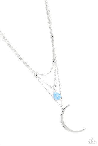 Lunar Landslide Blue Necklace
