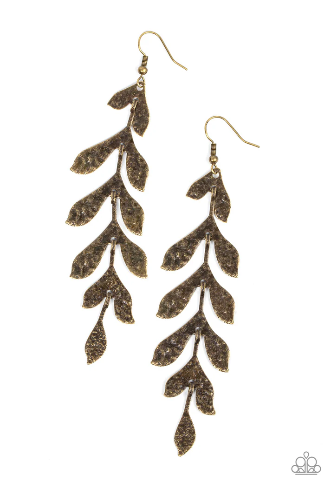 Lead From the FROND  Brass Earrings