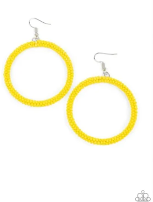 Beauty and The Beach Yellow Earrings