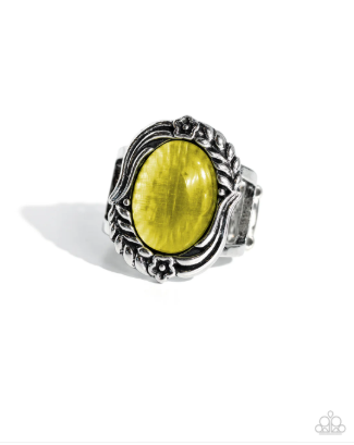 Plaited Pattern Yellow Ring