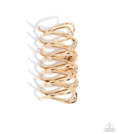 Scalloped Showstopper Gold Claw Clip