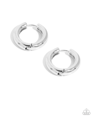 The New Classic Silver Hoops Hinge Earrings