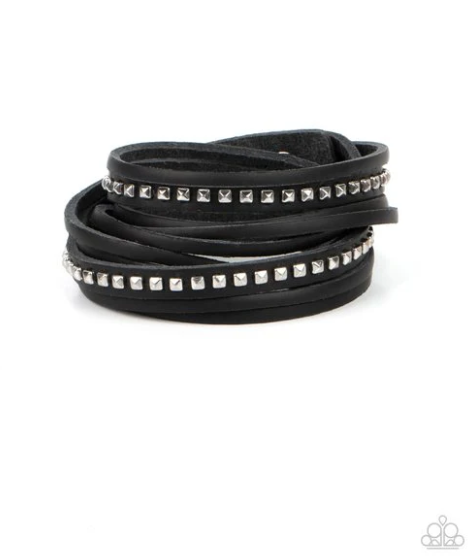 Studded Sensation Black Urban Bracelet
