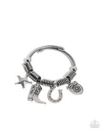 New Sheriff in Town Silver Bracelet