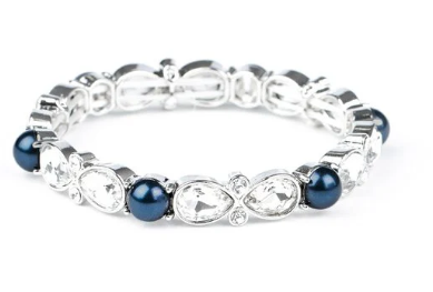 Frosted Finery  Blue Bracelet