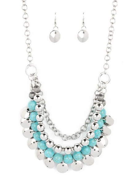 Leave Her Wild Blue Necklace
