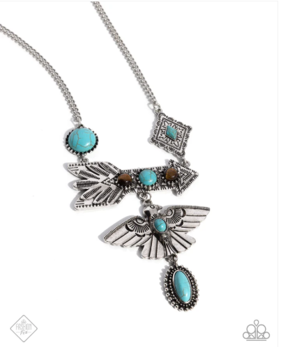 Earthy Exposé Blue Necklace