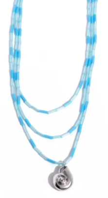 Spiral Safari Blue Necklace