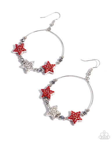 Country Countdown Red Earrings