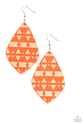 Zimbabwe Zoo Orange Earring