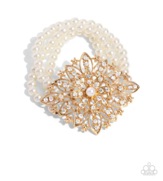 Flattering Floral Gold Bracelet