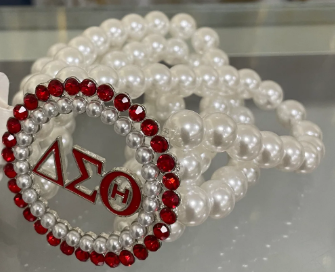 Delta Sigma Theta Sorority 5 Strand Bracelet
