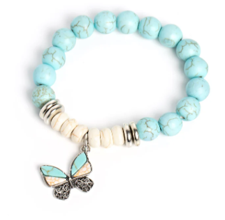 Bold butterfly blue bracelet