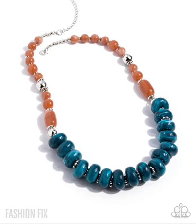 Bubbly Broadcast Blue Necklace