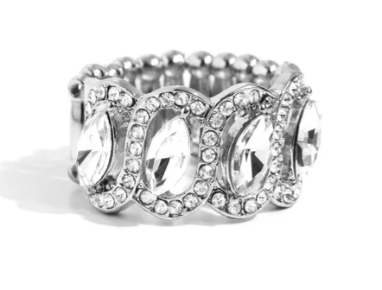 Staggering Sparkle White Ring