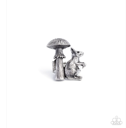 Textured Toadstool Silver Ring