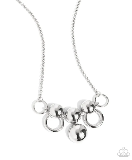 Sleek Staccato Silver Necklace