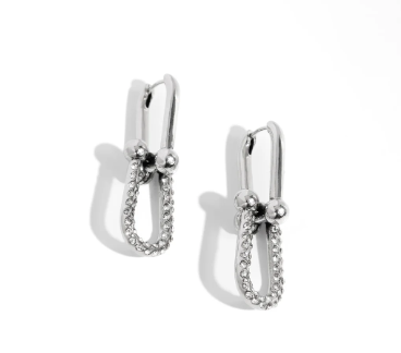 Heightened Haute White Hoop Earring
