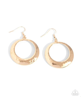 Retro Radius Gold Earrings