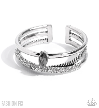 Bold Boundary Silver Bracelet