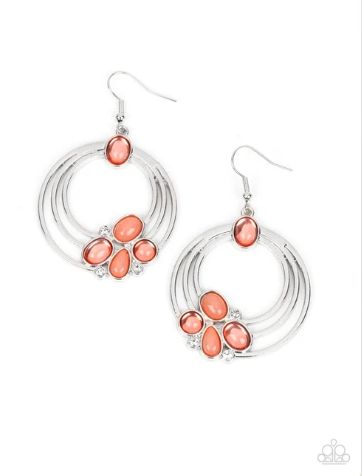 Dreamy Dewdrops Orange Earring