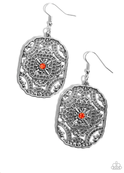Greco-Roman Romance Orange Earring