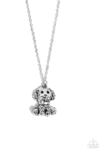 Poodle Pizzazz White Necklace