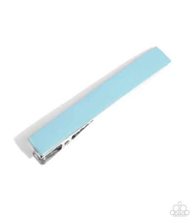 Tough as Pleather Blue Hair Clip