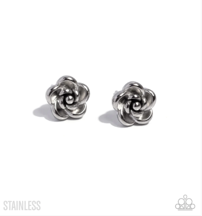 Royal Grounds Silver Post Earring