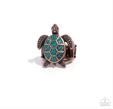 Turtle Triumph Copper Ring