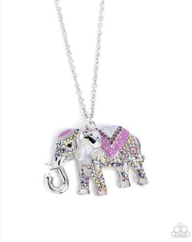 Educated Elephant Purple Necklace