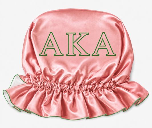 Alpha Kappa Alpha Sorority Satin Hair Bonnet