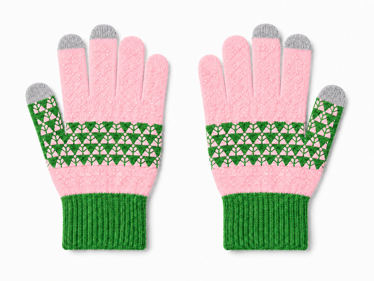 Alpha Kappa Alpha Touchscreen Knit Gloves