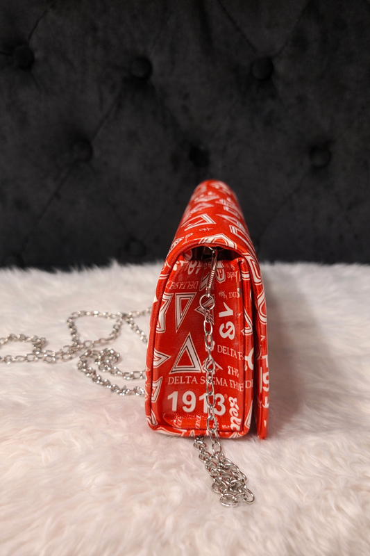Delta Sigma Theta Chain Crossbody Clutch