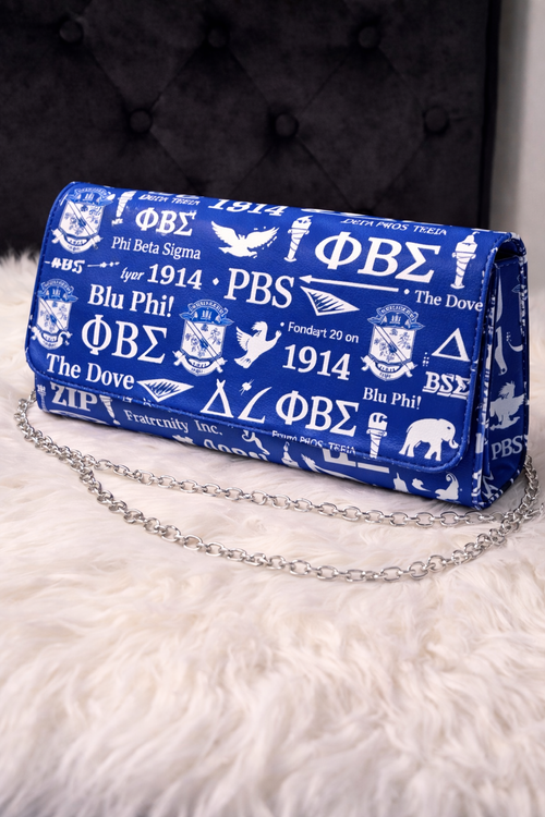 Phi Beta Sigma Chain Crossbody Clutch