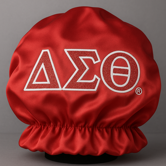Delta Sigma Theta Sorority Hair Bonne-  ΔΣΘ Satin Bonnet –