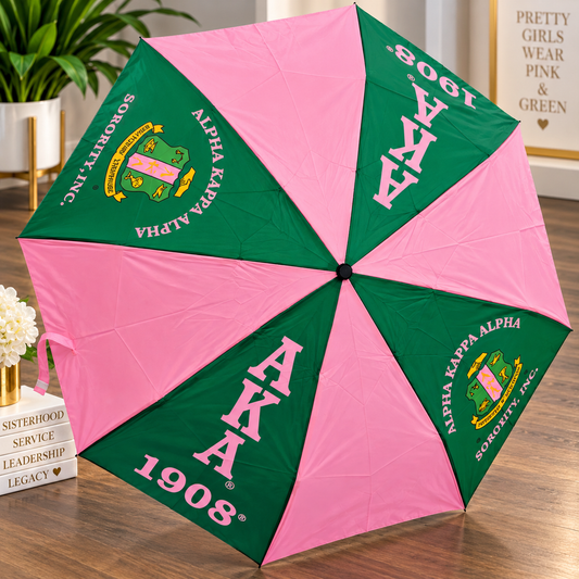 Alpha Kappa Alpha Umbrella – Pink & Green