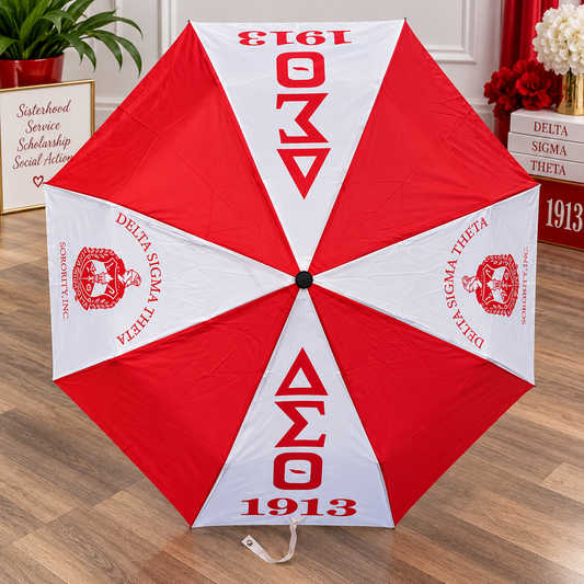 Delta Sigma Theta Sorority Red & White Umbrella – 1913