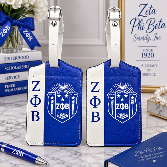 Zeta Phi Beta Sorority Luggage Tag